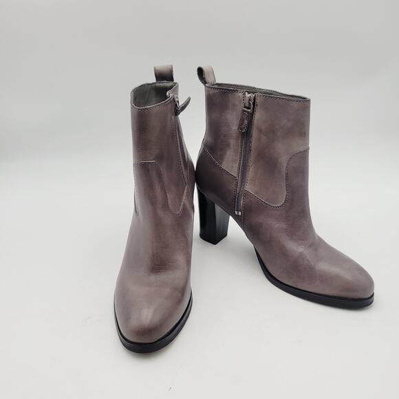 Cole Haan Livingston Bootie Women Round Toe Leather Gray Ankle Boot Size 8 B - Picture 2 of 14